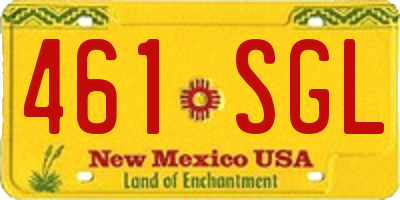 NM license plate 461SGL