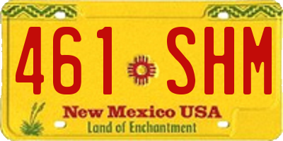 NM license plate 461SHM