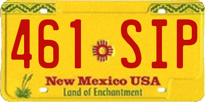 NM license plate 461SIP