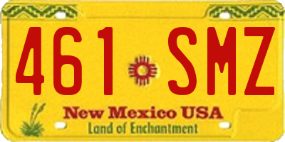 NM license plate 461SMZ