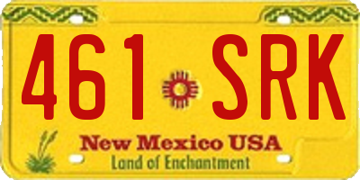 NM license plate 461SRK