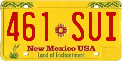 NM license plate 461SUI