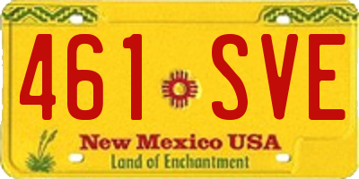 NM license plate 461SVE