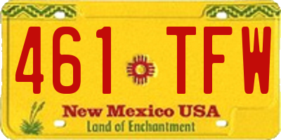 NM license plate 461TFW