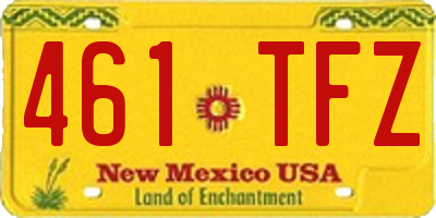 NM license plate 461TFZ
