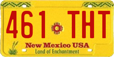 NM license plate 461THT