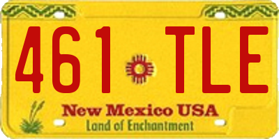 NM license plate 461TLE