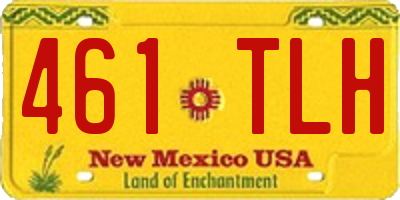 NM license plate 461TLH