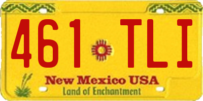 NM license plate 461TLI