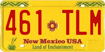 NM license plate 461TLM