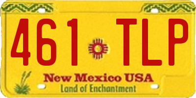 NM license plate 461TLP