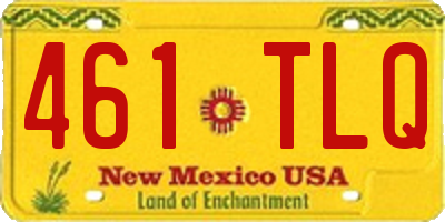 NM license plate 461TLQ