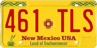 NM license plate 461TLS