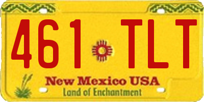 NM license plate 461TLT