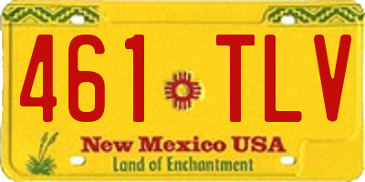 NM license plate 461TLV