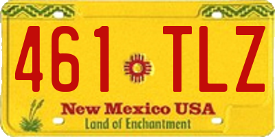 NM license plate 461TLZ
