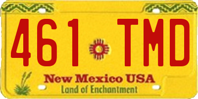 NM license plate 461TMD