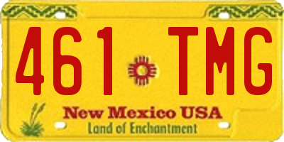 NM license plate 461TMG