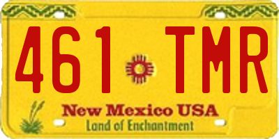 NM license plate 461TMR