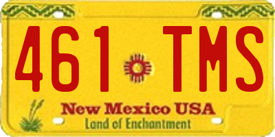 NM license plate 461TMS