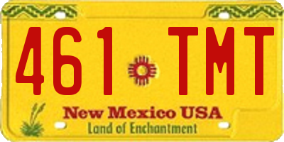 NM license plate 461TMT