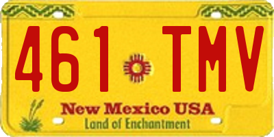 NM license plate 461TMV