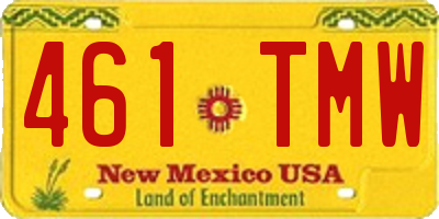 NM license plate 461TMW