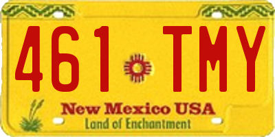 NM license plate 461TMY