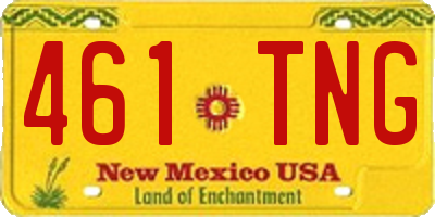 NM license plate 461TNG