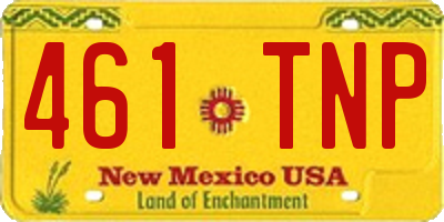 NM license plate 461TNP