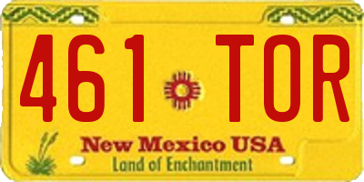 NM license plate 461TOR
