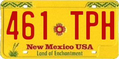 NM license plate 461TPH