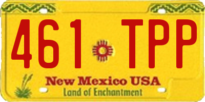 NM license plate 461TPP