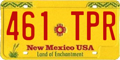 NM license plate 461TPR
