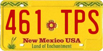 NM license plate 461TPS