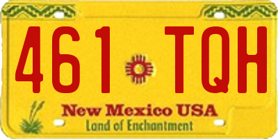 NM license plate 461TQH
