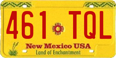 NM license plate 461TQL