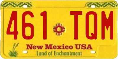 NM license plate 461TQM