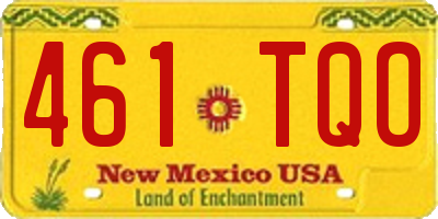 NM license plate 461TQO