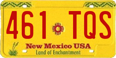NM license plate 461TQS