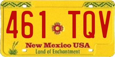 NM license plate 461TQV