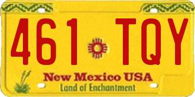 NM license plate 461TQY
