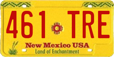 NM license plate 461TRE