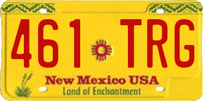 NM license plate 461TRG