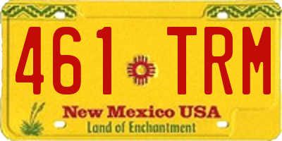NM license plate 461TRM