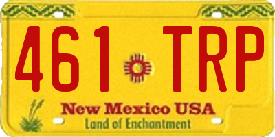 NM license plate 461TRP