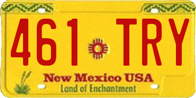 NM license plate 461TRY
