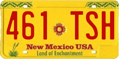 NM license plate 461TSH