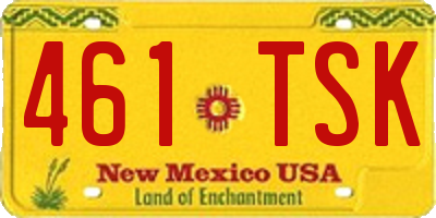 NM license plate 461TSK