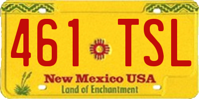 NM license plate 461TSL